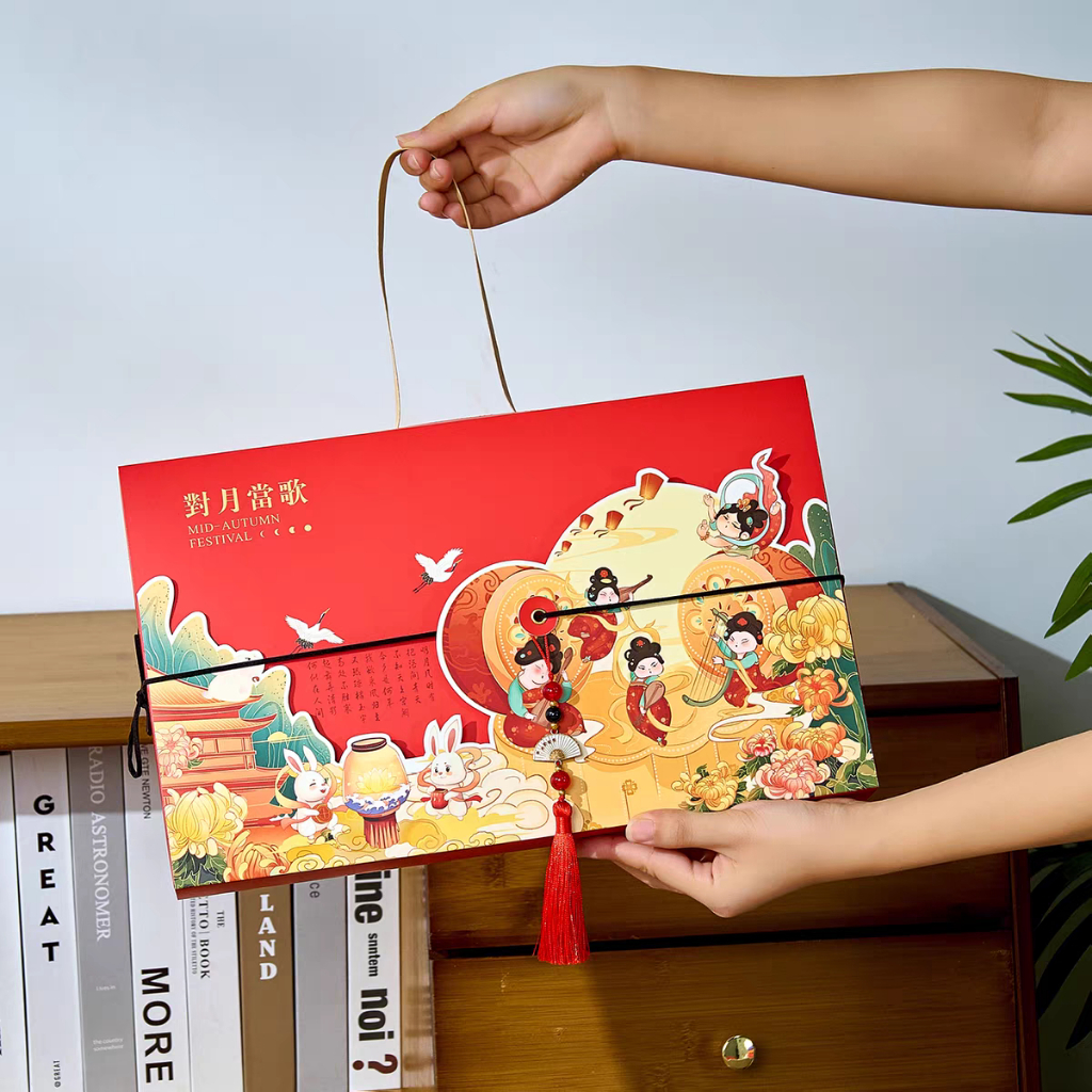 (Terbaru) Kotak Mooncake Sekat 8 Kotak Kue Bulan Bunny Mooncake Box Sekat 8 75gr 100gr Kotak Kue Bul