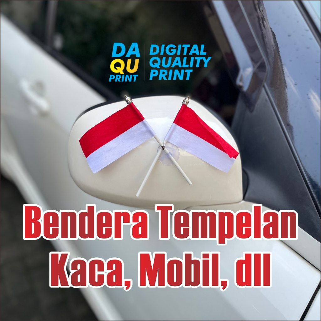 Bendera Tempelan kaca mobil merah putih - Bendera indonesia tempelan di kaca