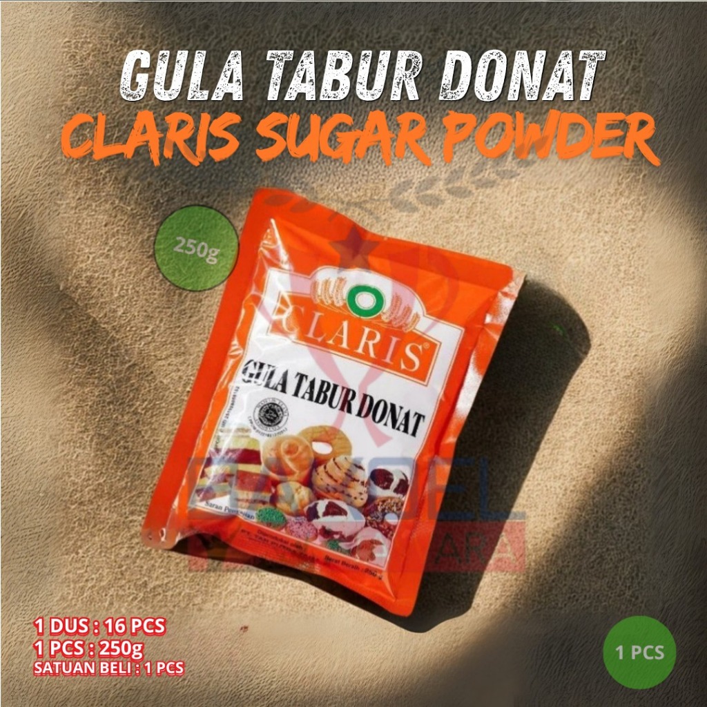 

( 250g ) Claris Gula Tabur Donat 250 gr / Gula Dingin / Dextrose Sugar