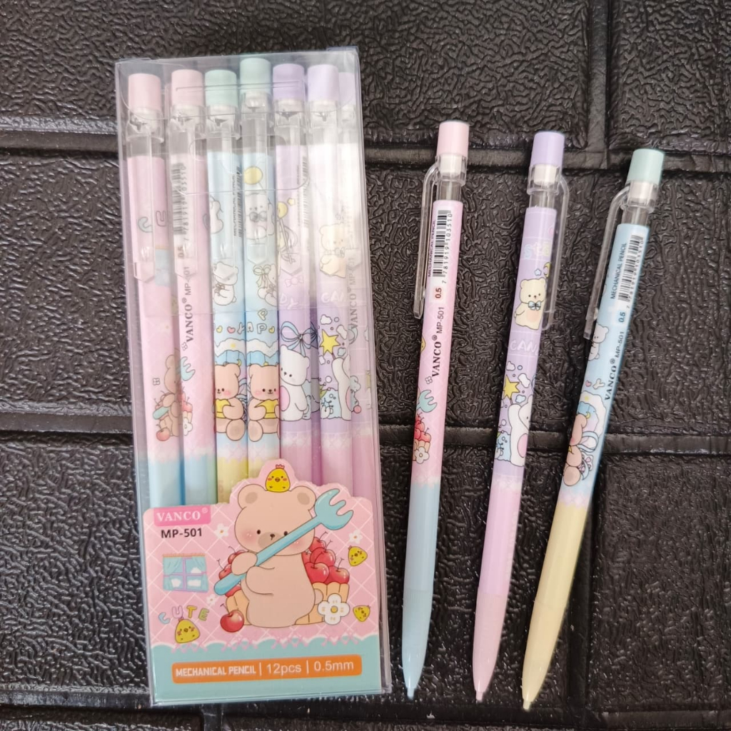 

(1pack=12pcs)Pensil Mekanik/ Mechanical Pencil / Pensil cetek 0.5 mm MP-501