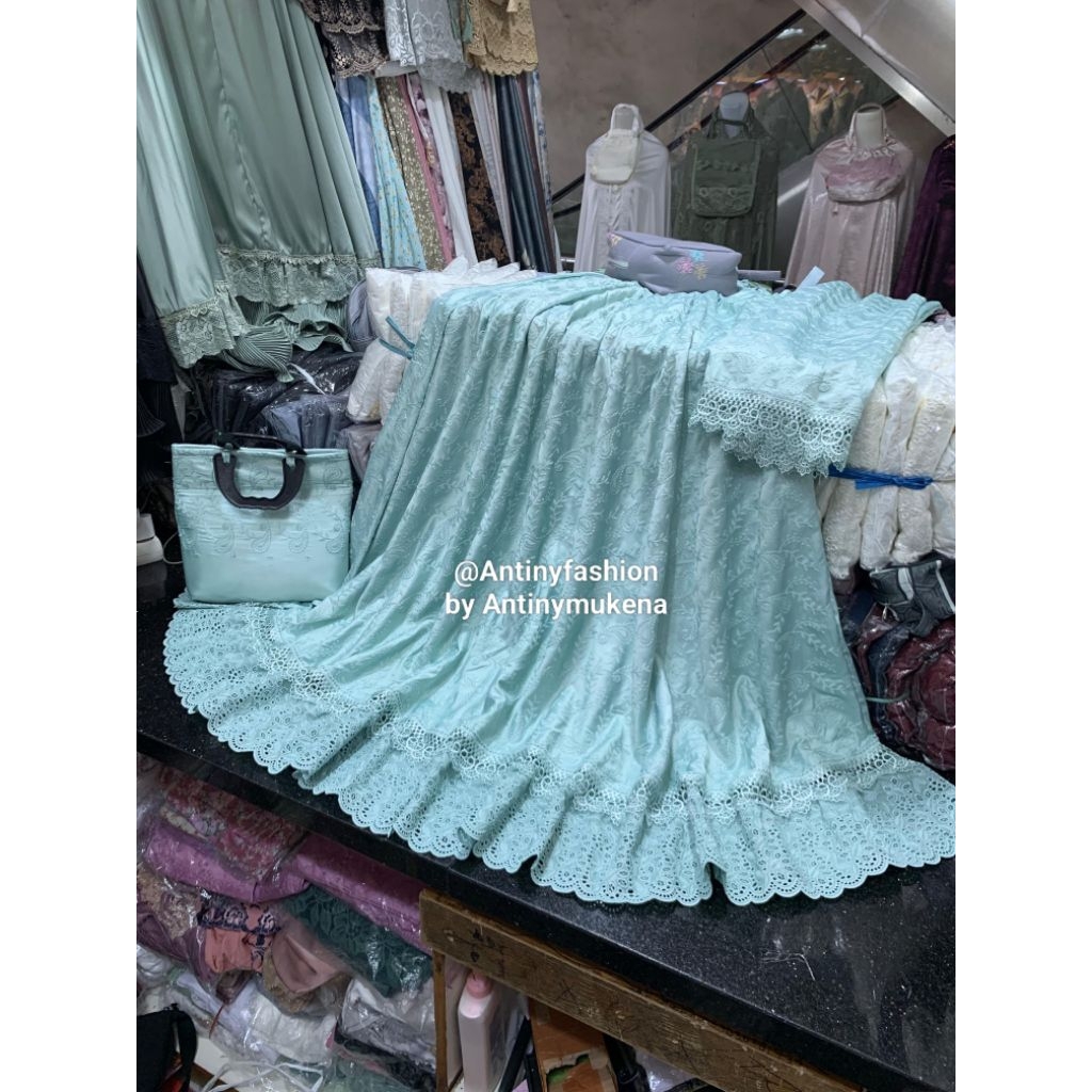 Mukena sutra kerancang warna premium/ mukena sutra Paris premium/ mukena katun Paris/ mukena cantik/