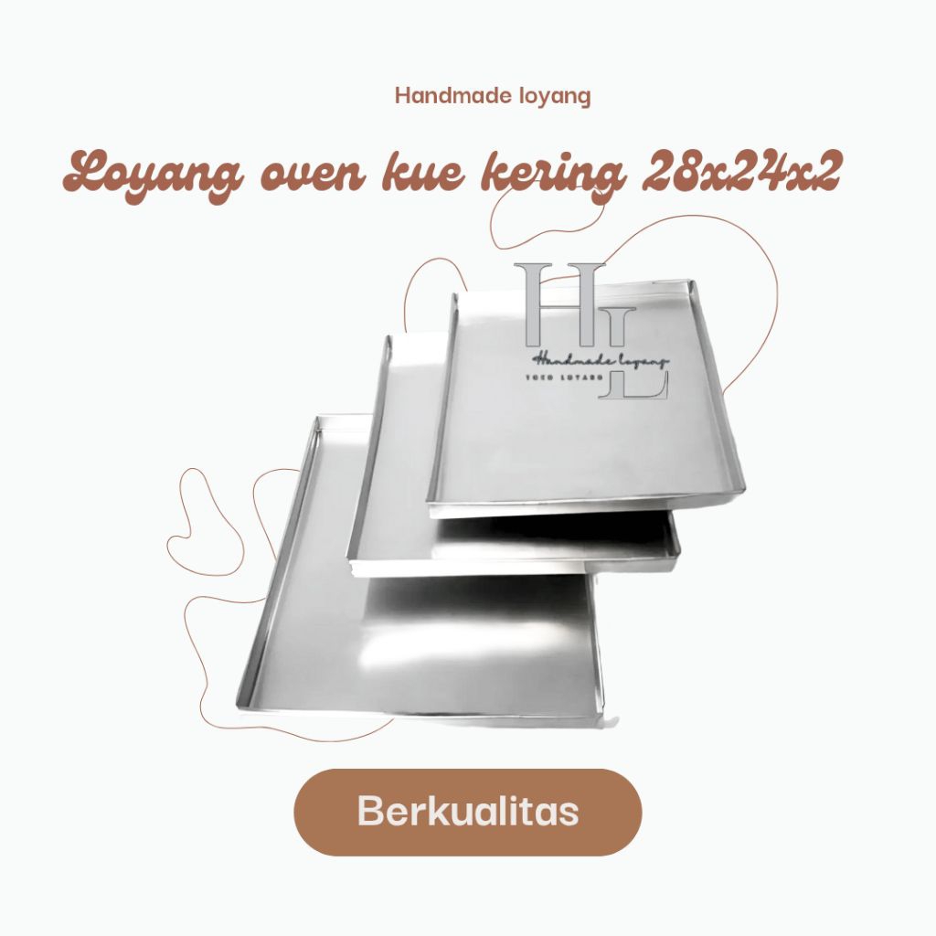 Loyang oven kue kering 28x24x2cm / baking tray loyang kotak