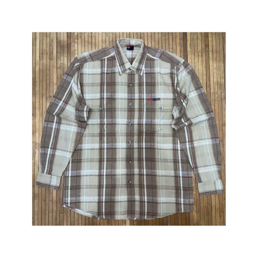 DIESEL JEANS INDUSTRY DOUBLE POCKET LONG SLEEVE SHIRT