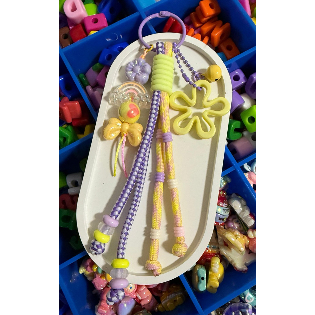Bag charm Yellow Purple || Gantungan Tas Kuning ungu