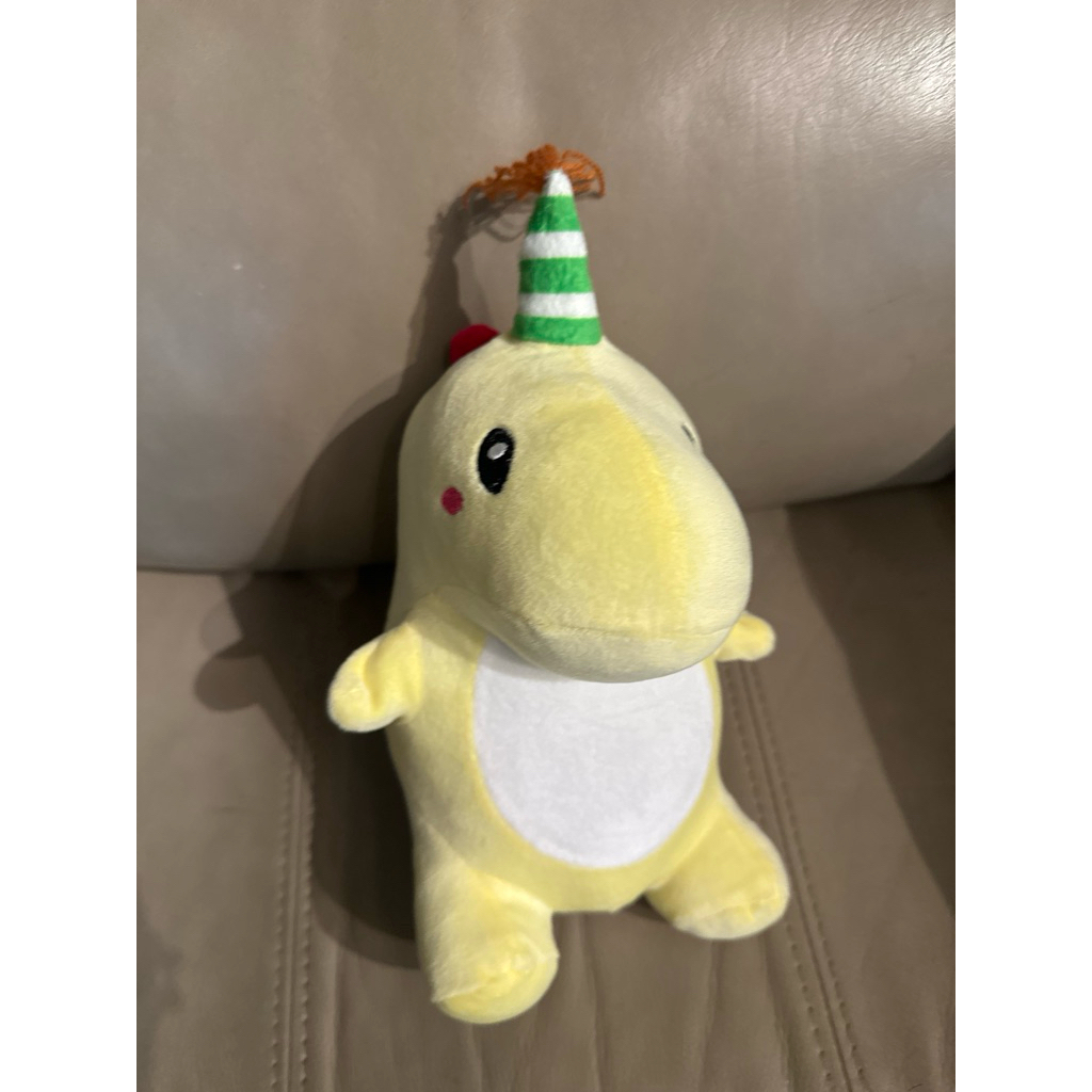 boneka dino kuning lucu