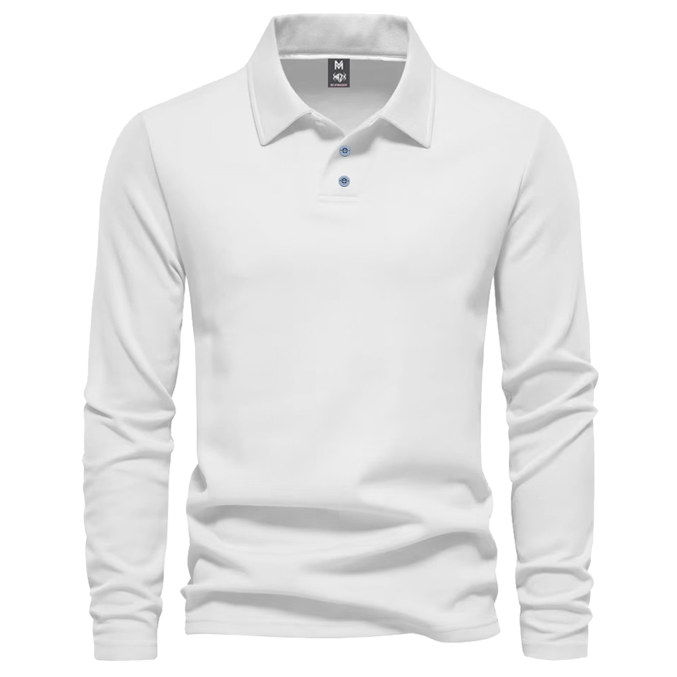 Rz Straight - Kerah Kaos Polo Lengan Panjang Polos Terkeren Quality Distro Katun Pique Nyaman Pria &