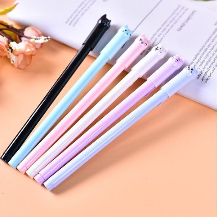 

Pena Karakter Kartun Meow Lucu Pulpen Stationary Cair Gel - PINK