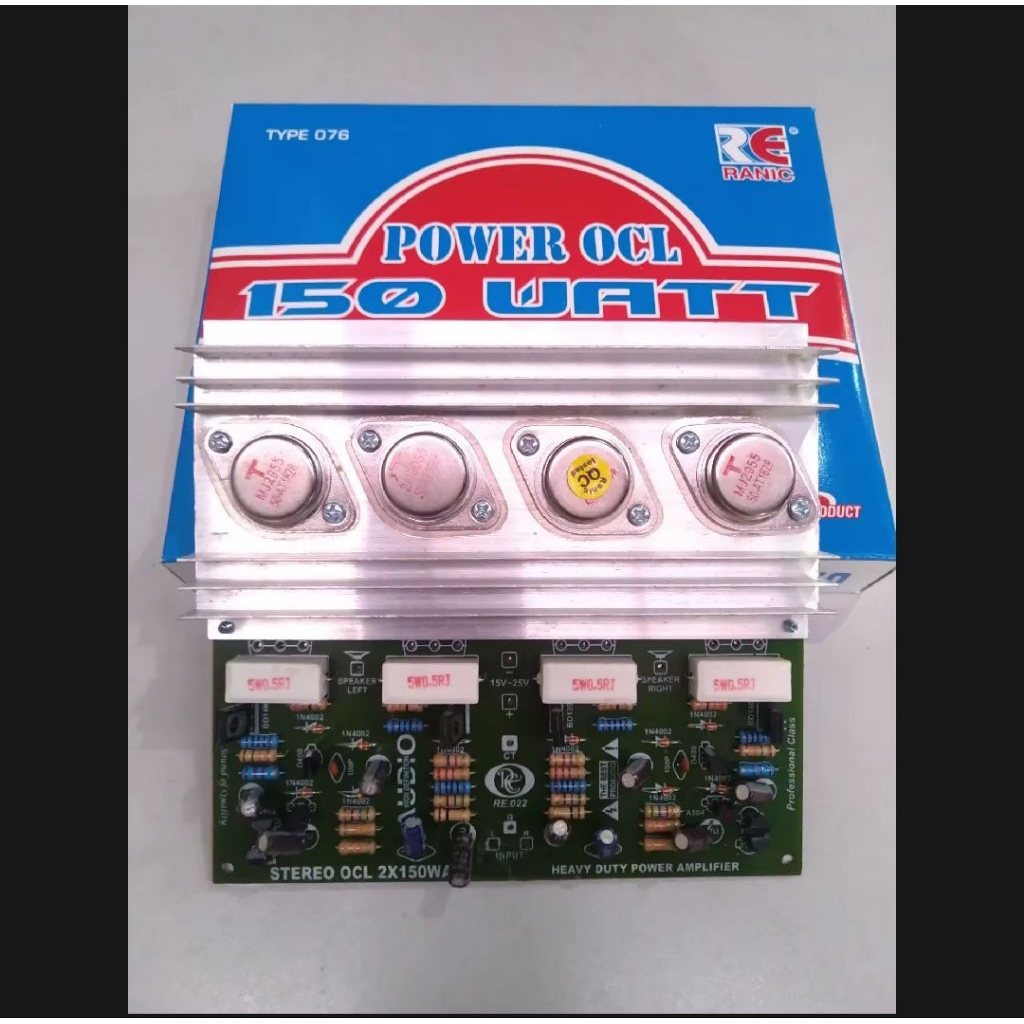 Kit Power amplifier OCL 150 watt stereo TR final Jengkol