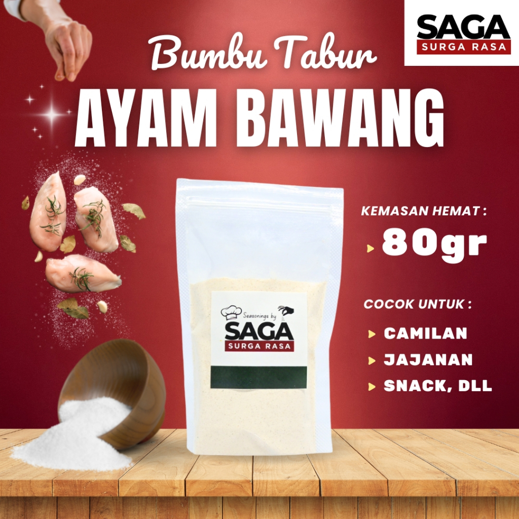 

SURGA RASA Bumbu Tabur Ayam Bawang 80gr - Bumbu Tabur Rasa & Bubuk Tabur Premium