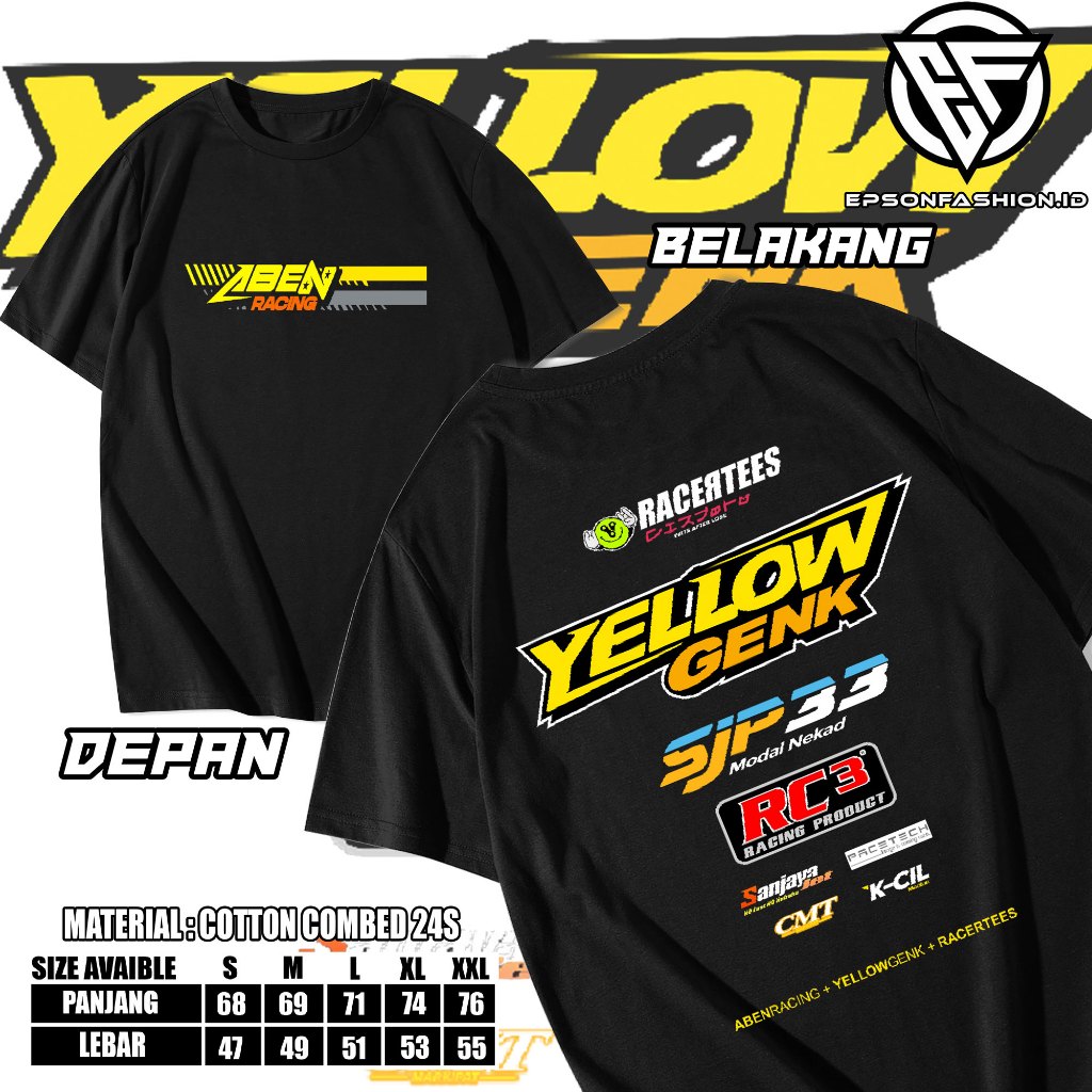 EPSON.FASHION - Kaos Aben Racing - YELLOW GANK.2024