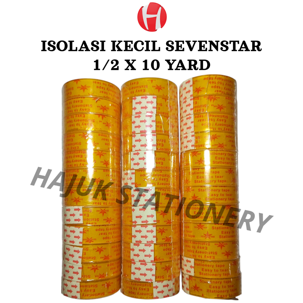 

(1SLOP ISI=12) ISOLASI KECIL SEVENSTAR 1/2 X 10yard