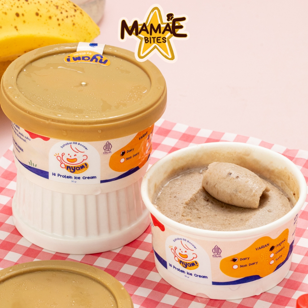 

NYAM Baby Food - Hi-Pro Ice Cream | Es Krim NYAM BB Booster (Tanpa Pengawet Pemanis Pewarna)