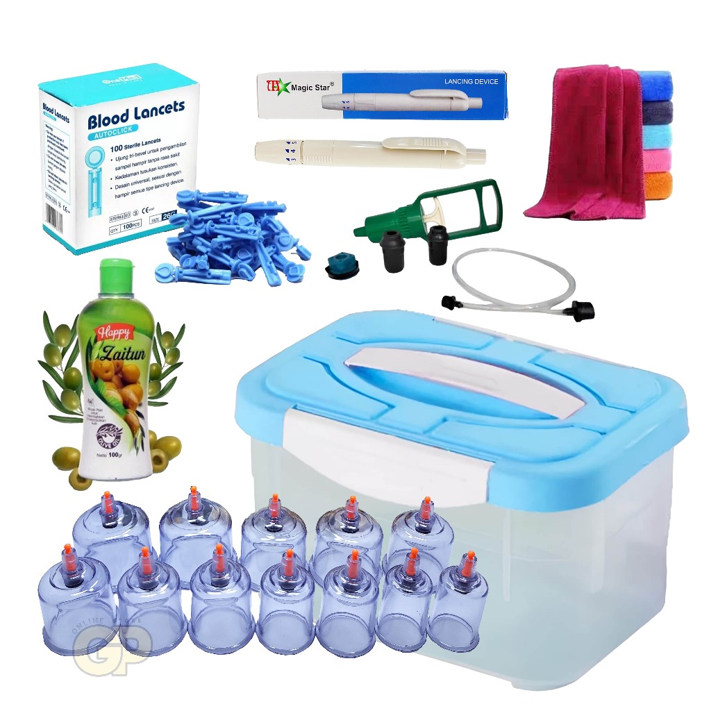 ALAT BEKAM KOP ANGIN PAKET 12 PCS PULL OUT AVACUUM APPARATUS KOP BADAN MEREDAKAN MASUK ANGIN