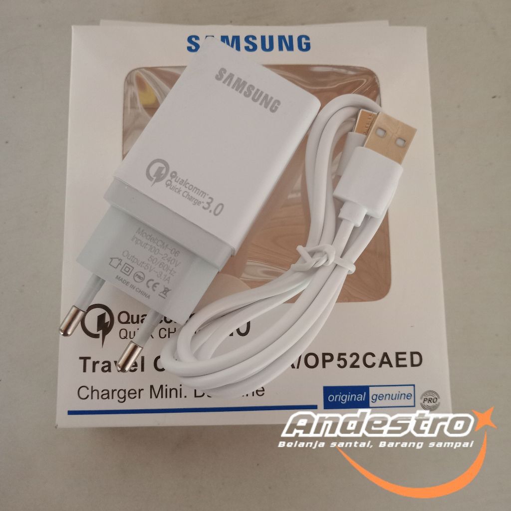 CHARGER SAMSUNG Qualcomm Quick Charge 3.0 - Travel Charger + Kabel Data Type-C