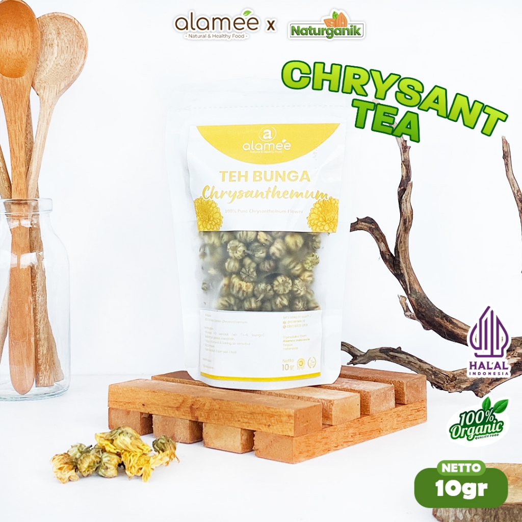

ALAMEE Teh Chrysanthemum Tea Bunga Krisan Emas Golden Crysant Alami Organik 10gr Naturganik