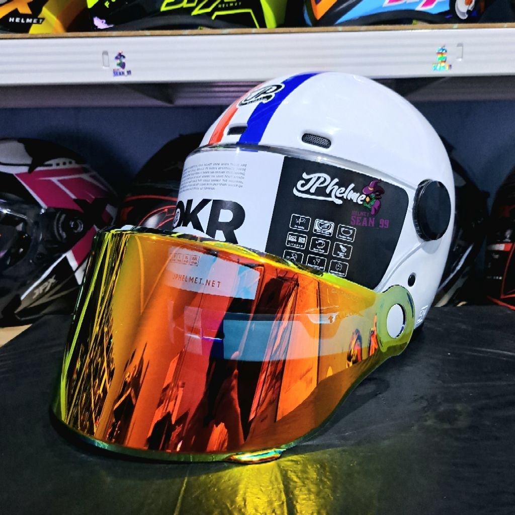 KACA HELM JP ROKR IRIDIUM ALL WARNA ORIGINAL
