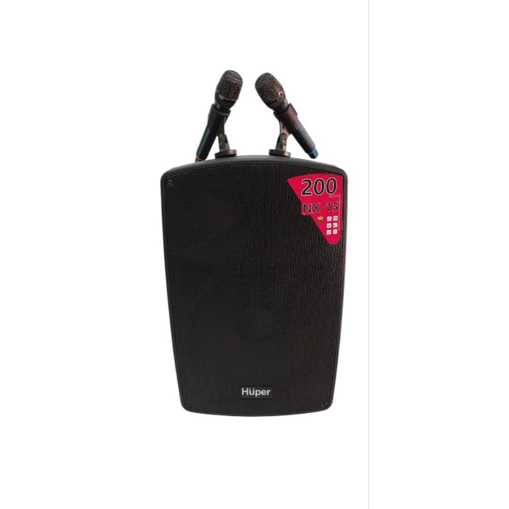 SPEAKER PORTABLE 15INCH HUPER NX15 ORIGINAL/PORTABEL HUPER ( BUSA MIC TEBAL 2PC)