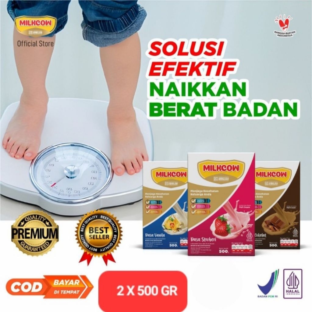 

MILKCOW SUSU PENAMBAH BERAT BADAN 2 BOX || SUSU SAPI 500 GR MURAH || ENAK