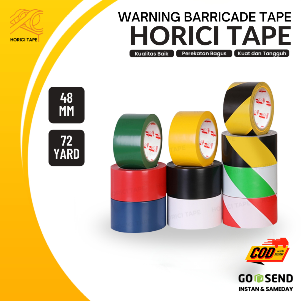 

HORICI Warning Barricade Tape Marking Floor OPP 48*72Y PVC=50*35M