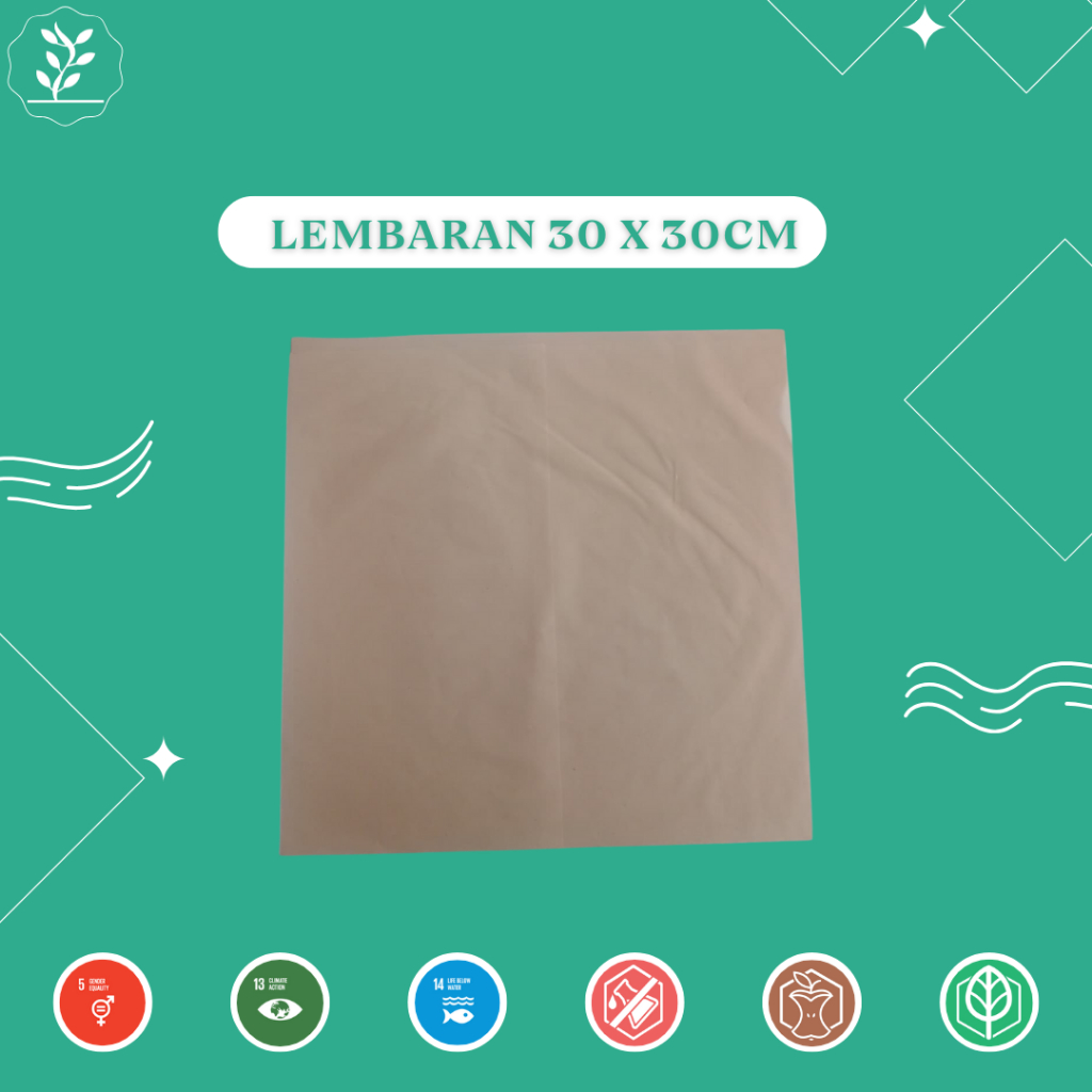 

Biopac Lembaran Kemasan Ramah lingkungan / Biodegradable / Pembungkus - 30 x 30 Cm²