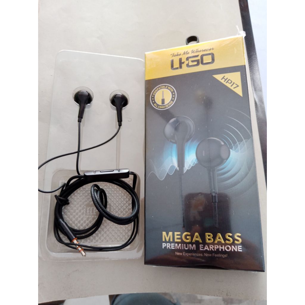 HEADSET UGO HP17 WIRED HEADSET EARPHONE MEGA BASS 3.5MM PIN