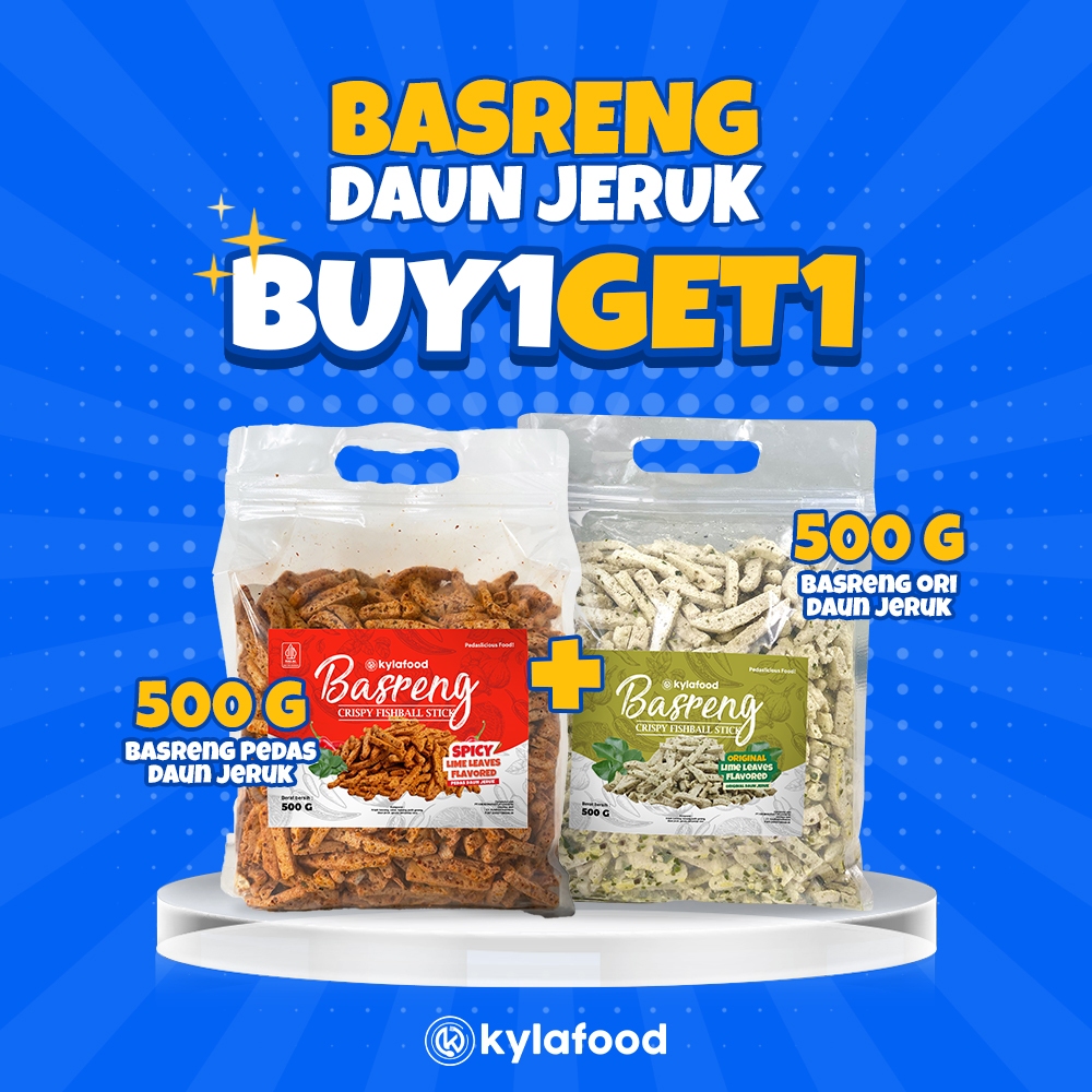 

Kylafood Special lauching (Buy 1 Get 1) Basreng Pedas 1 Kilo Gratis Basreng Original 1 Kilo