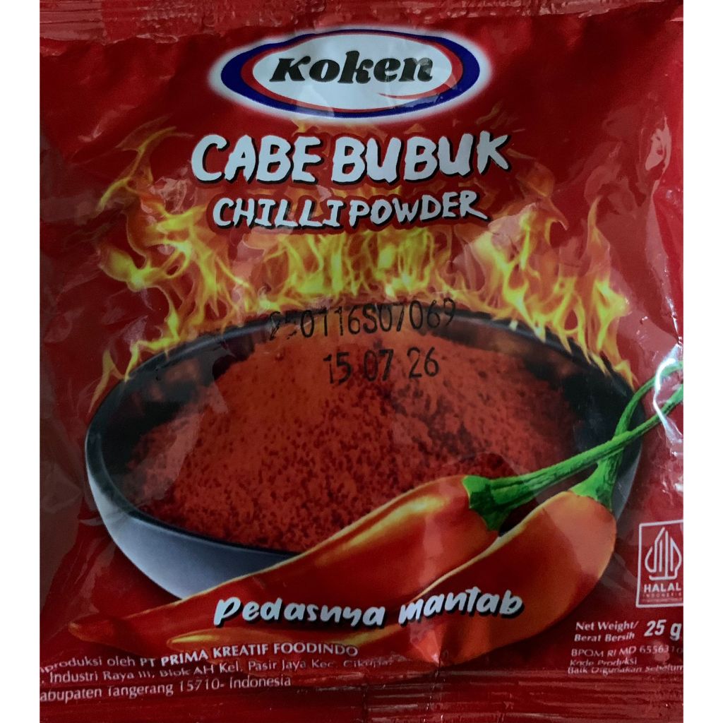 

Koken Cabe Bubuk Sambal Chili Powder 25gr