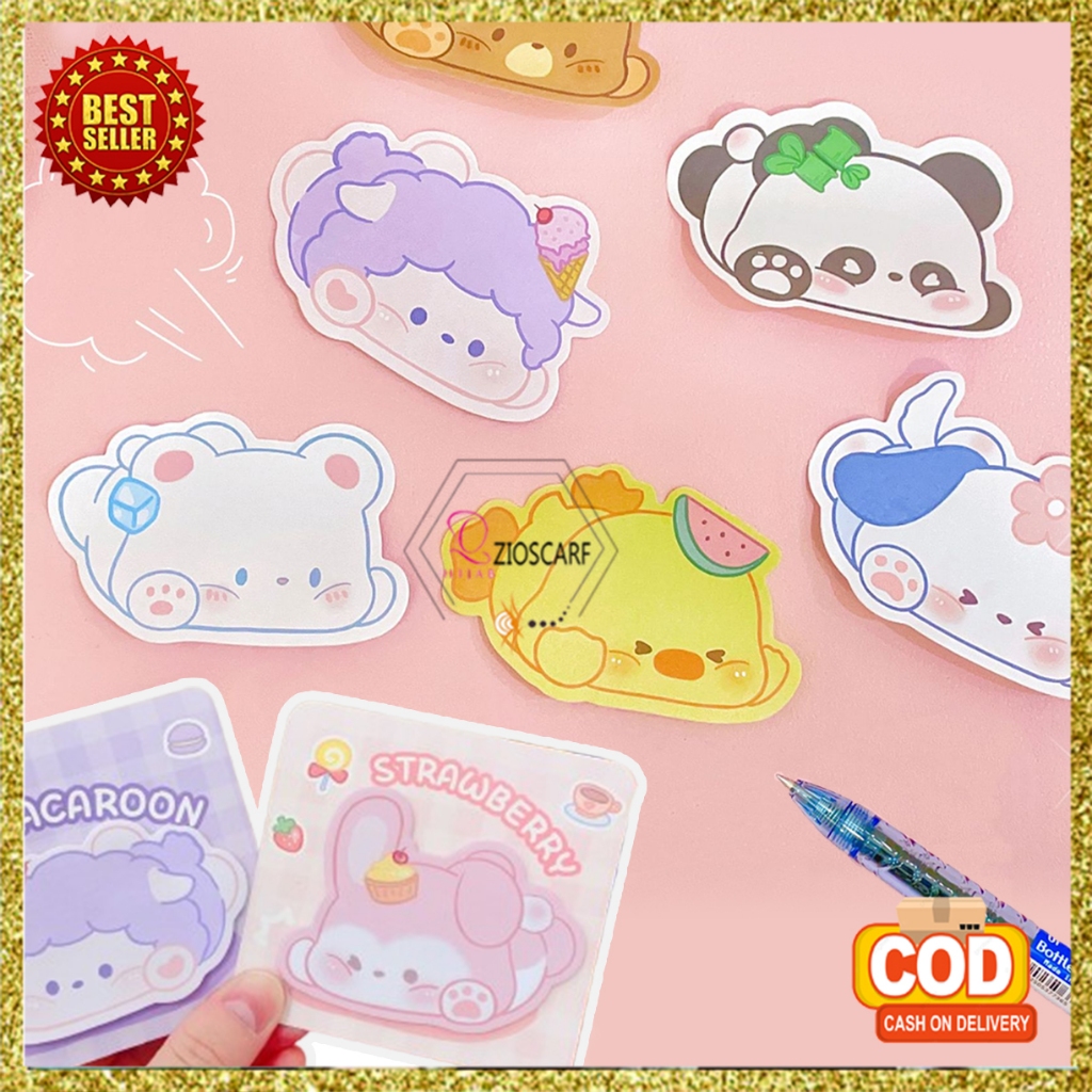 

Sticky Notes Motif Karakter Kartun Hewan Lucu Kertas Catatan Tempel Mini Memo Note