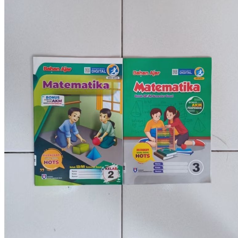 Buku LKS Matematika Kelas 2 dan Kelas 3 SD/MI Semester 1 Ganjil/Gasal Kurikulum 2013 K13 Kurtilas