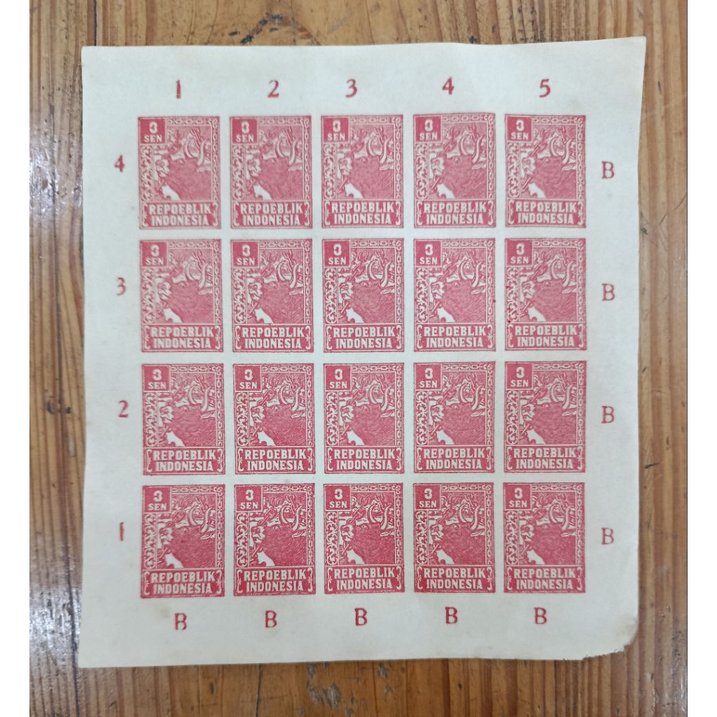 

Prangko Indonesia 3 Sen Seri Revolusi Th 1946 - 1947