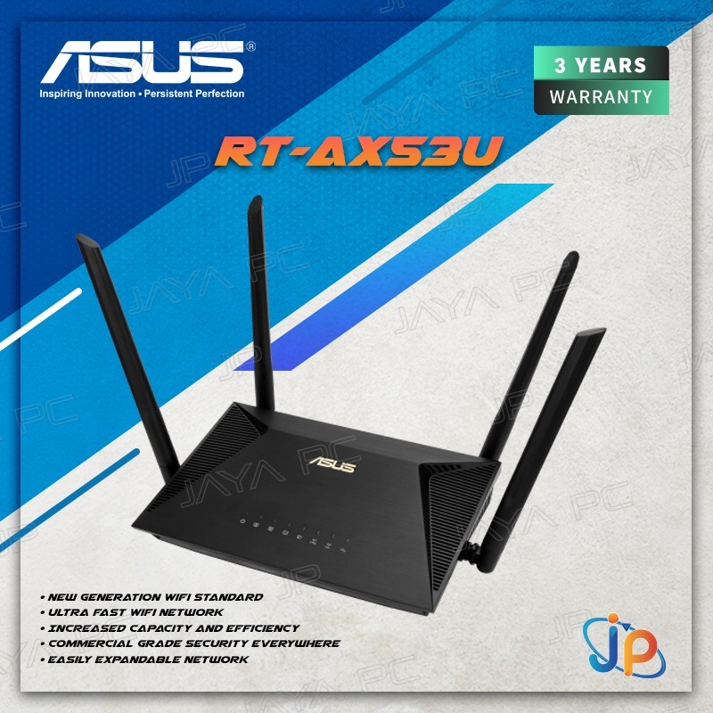 ASUS Router RT-AX53U AX1800 Dual Band WiFi 6 with AiMesh