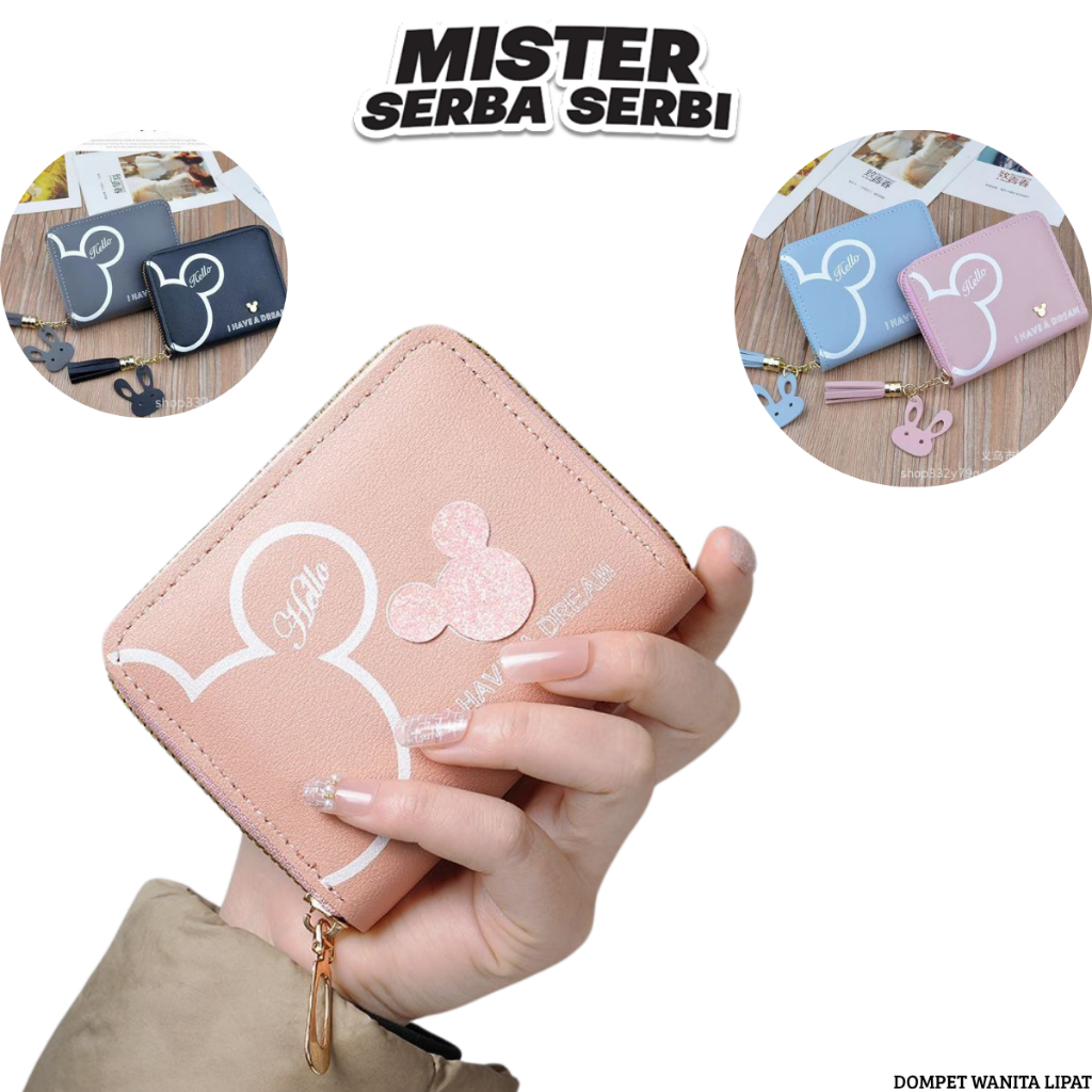 MSS DOMPET WANITA LIPAT D109 DOMPET KARAKTER LUCU KARTUN