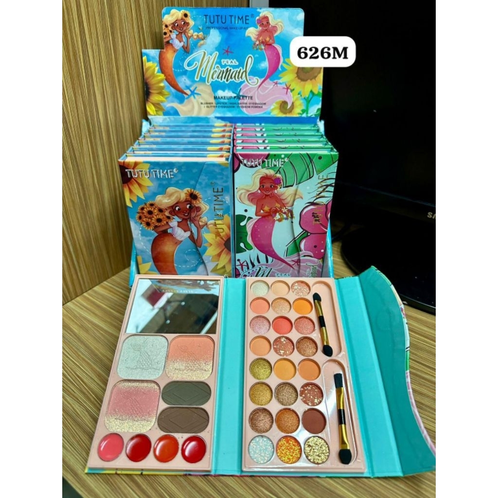 MAKE UP SET Eyeshadow palette ukuran sedang/eyeshadow palette tutu time