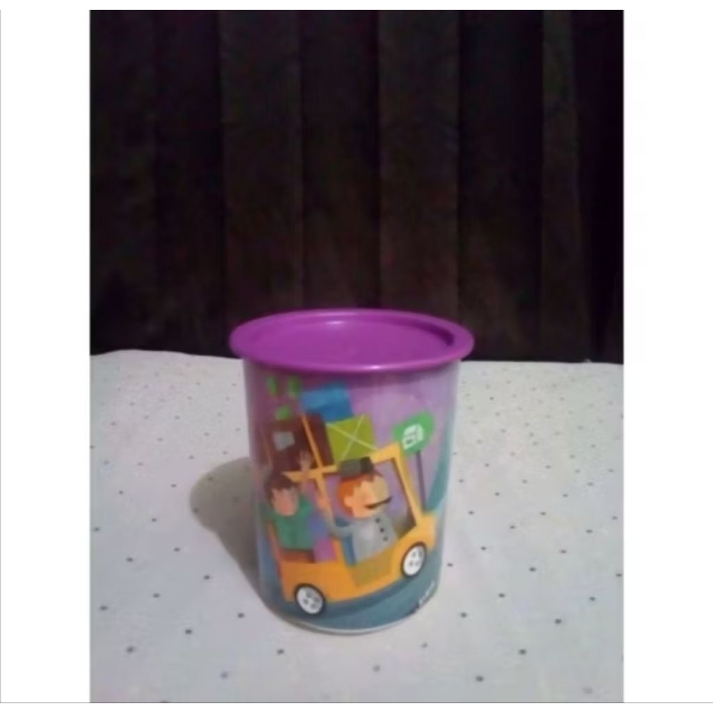 toples Dugdug (Lebaran) canister 1.2Liter tutup pink Tupperware