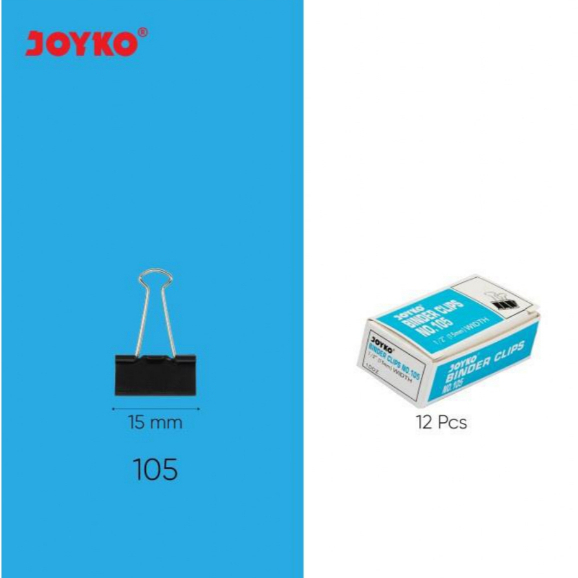 

Joyko Binder Clips 15mm isi 12 Pcs No.105