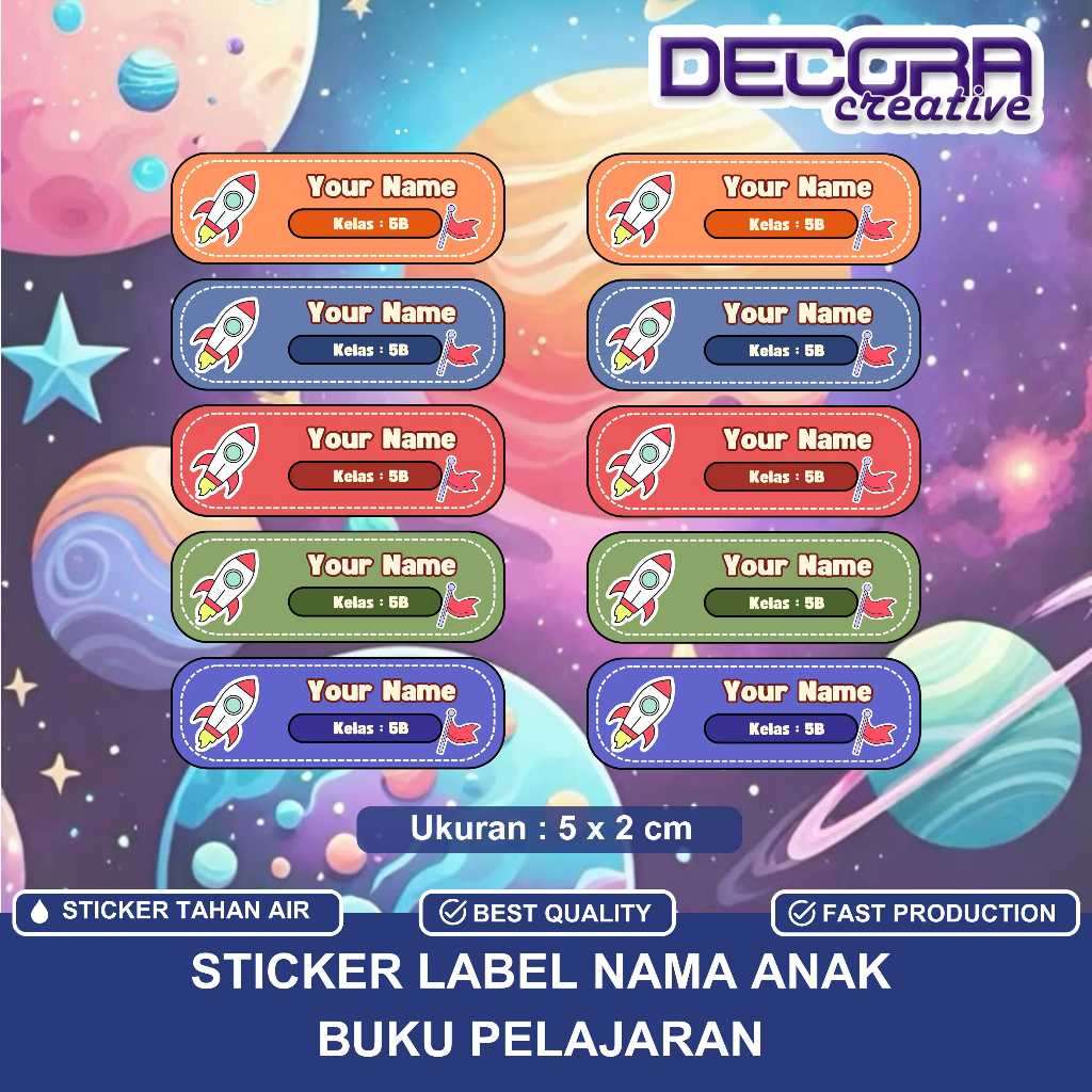 

45 PCS | STICKER LABEL BUKU NAMA MAPEL | LABEL BUKU PELAJARAN BAHAN CROMO