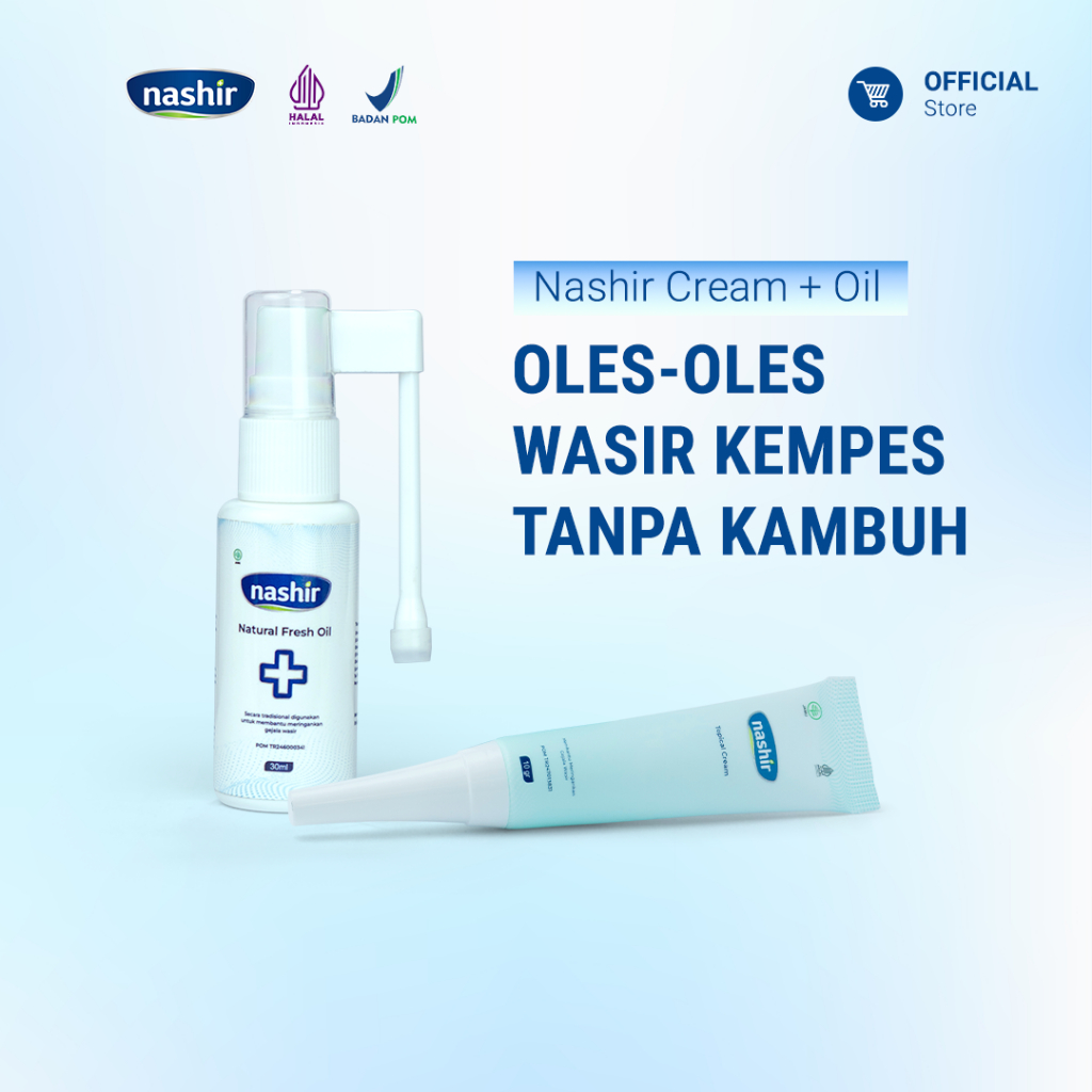 Nashir Care Paket Oil+Salep Wasir Ambeien Obat Herbal Wasir dan Ambeien