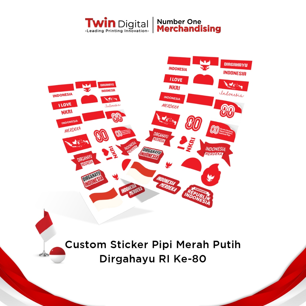 

Twindigital Stiker Pipi Merah Putih 17 Agustus Tema Kemerdekaan - Dirgahayu RI