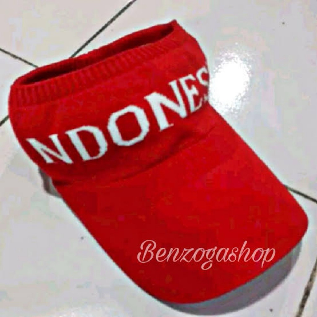 topi senam wanita zumba merah indonesia