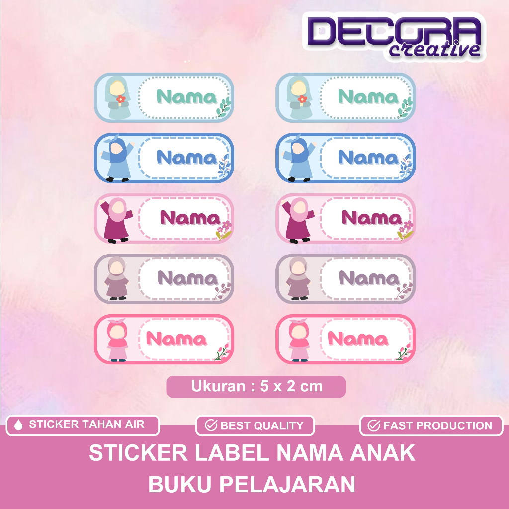 

45 PCS | STICKER LABEL BUKU NAMA MAPEL | LABEL BUKU PELAJARAN BAHAN CROMO