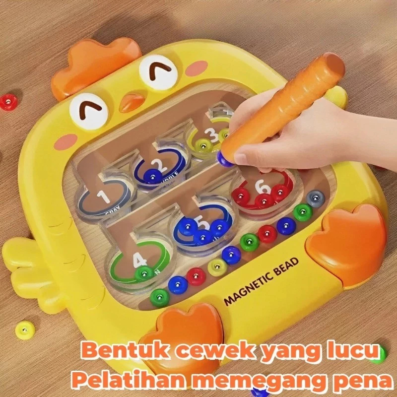 Ready✅Mainan magnet berbentuk beads untuk anak Magnetic papan gambar Sorting Number Board