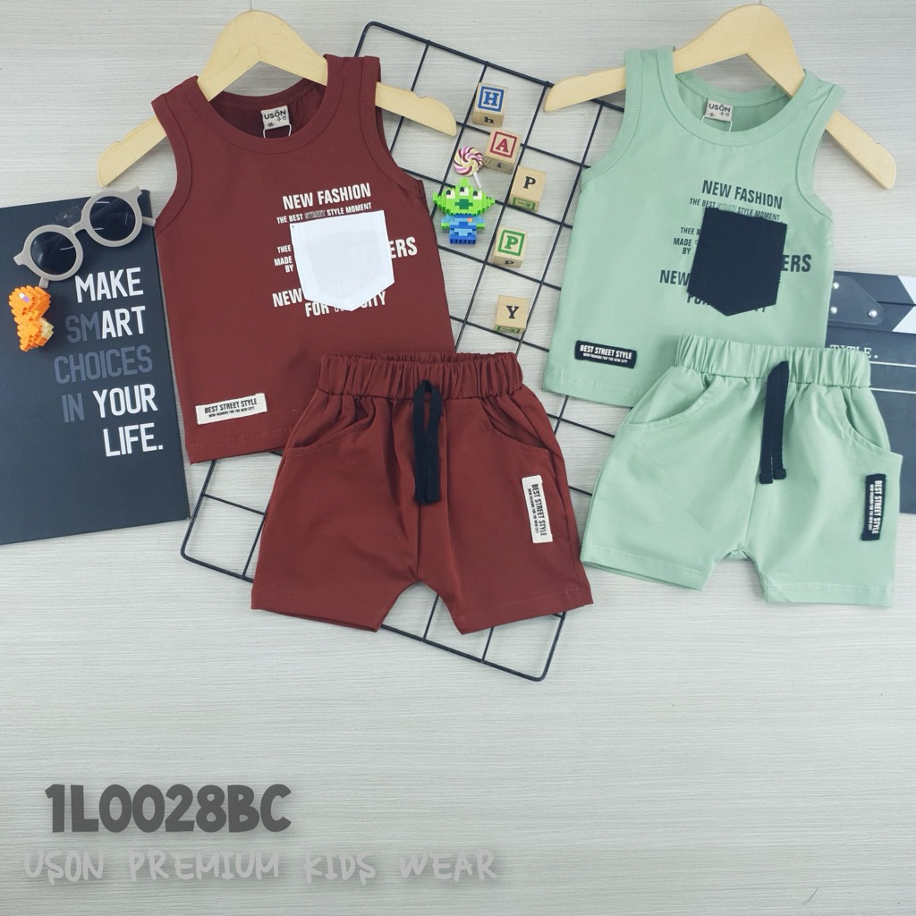 Setelan anak cowok USON 0028 lekbong kaos size XL