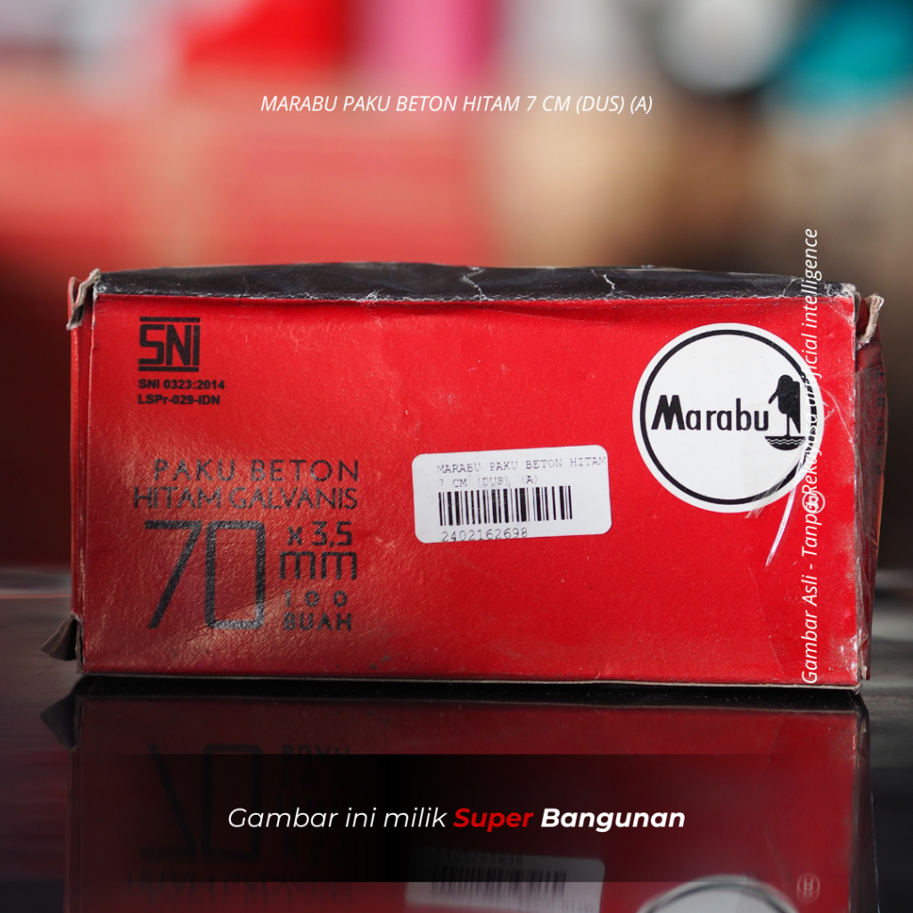 JUAL MARABU PAKU BETON HITAM 7 CM (DUS) (A) SUPER BANGUNAN