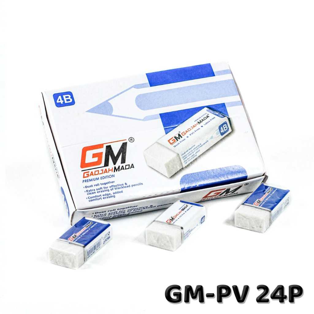 

PVC Eraser Six white 24, 1Box isi 24pcs