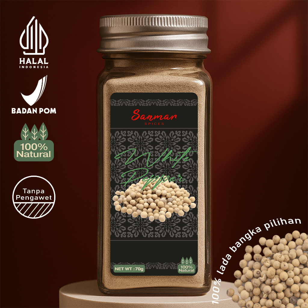 

Lada putih bangka bubuk 70g | 100% organik