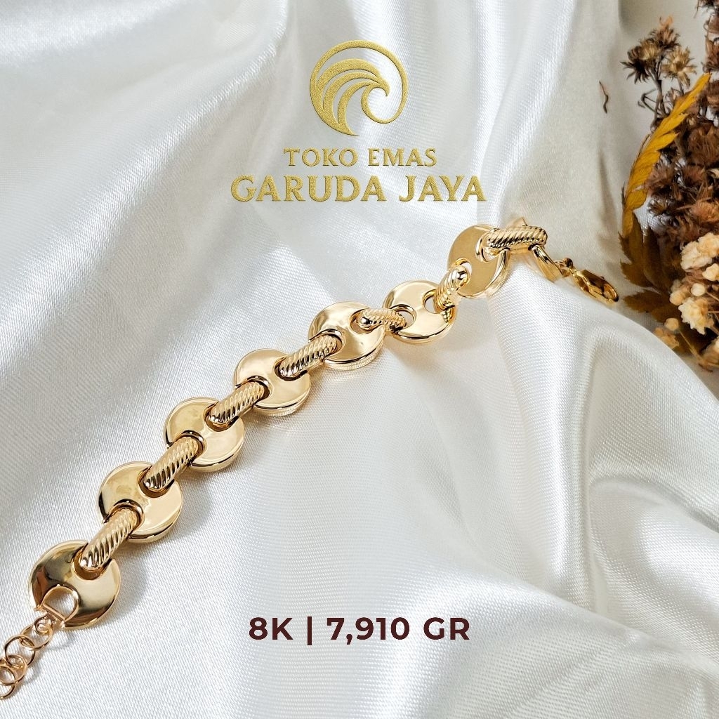 GELANG RANTAI AUREUS 8K | GELANG EMAS 8K | GELANG 7 GR