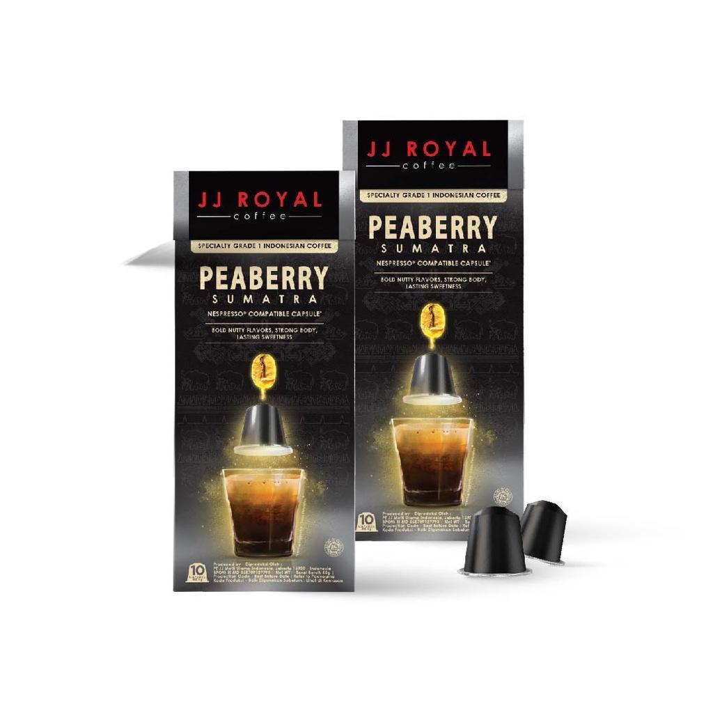 

Bundling 2 JJ Royal Coffee Peaberry (Nespresso compatible) - 10pods @5.5gr