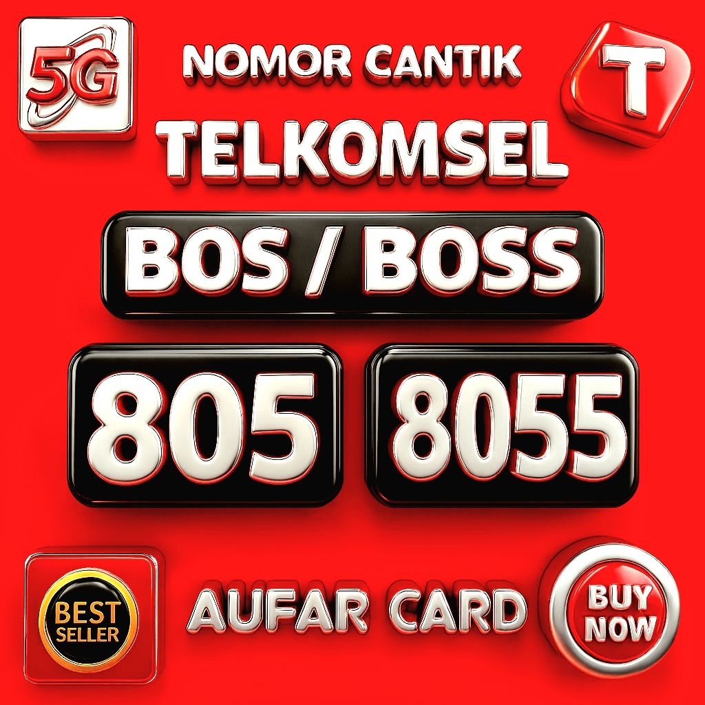 Nomor Cantik Telkomsel simpati seri BOSS 8055 8005 805 3131 8805 18805 188 05 8805