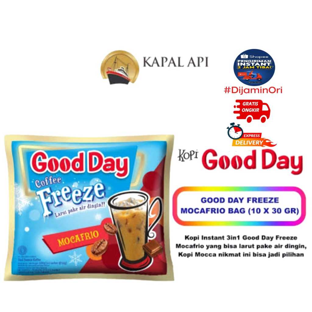 

GOOD DAY Coffee Freeze Mocafrio 1 Pack (10 x 30 gr) / Good Day Freeze Mocafrio