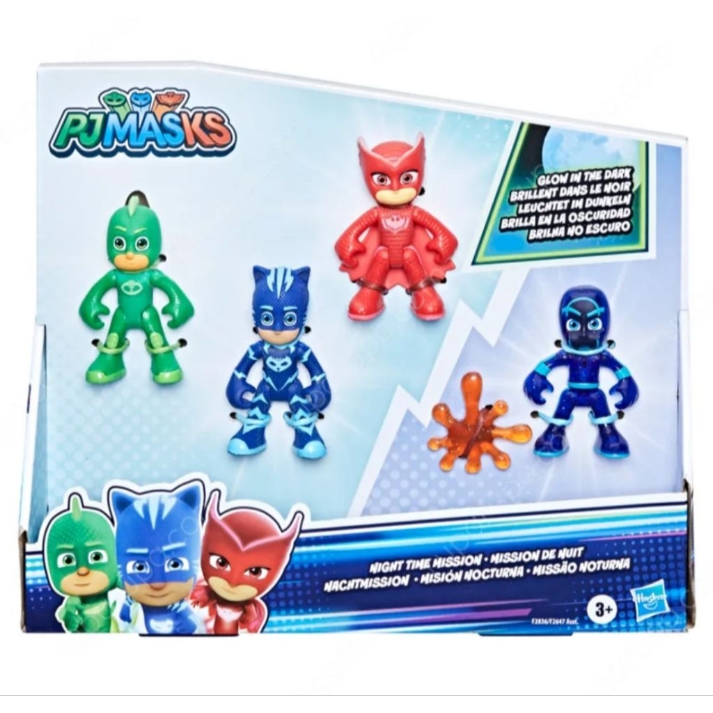 PJ MASKS SET 4PCS MINIFIGURE HERO VS VILLAIN MAINAN FIGURE ANAK PJ MASKS ORIGINAL HASBRO